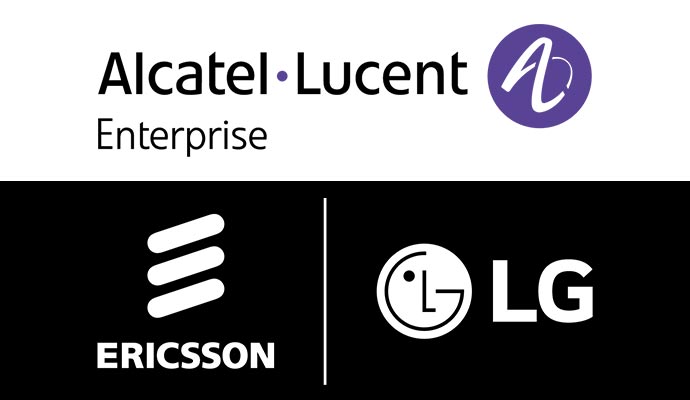 logo of Alcatel-Lucent Enterprise and ericsson LG