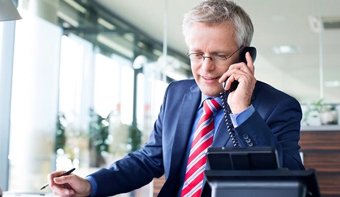 a person talking on phone